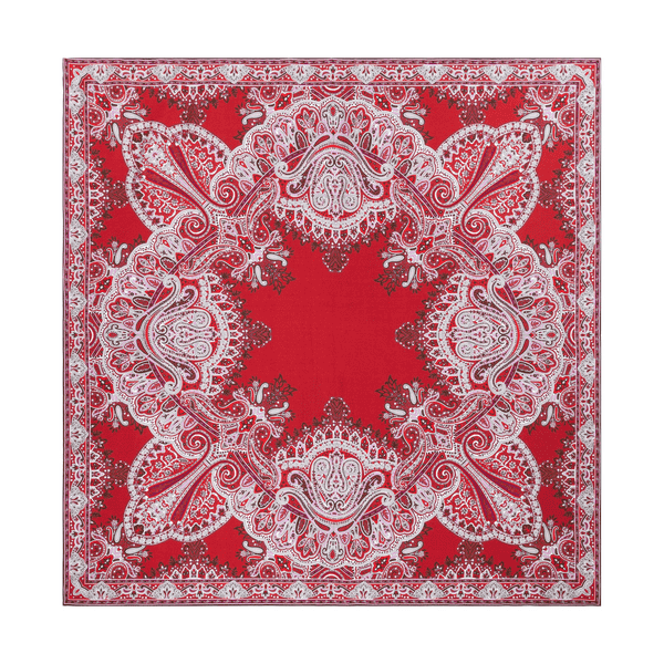 Paisley Reflection 90x90 - multi red