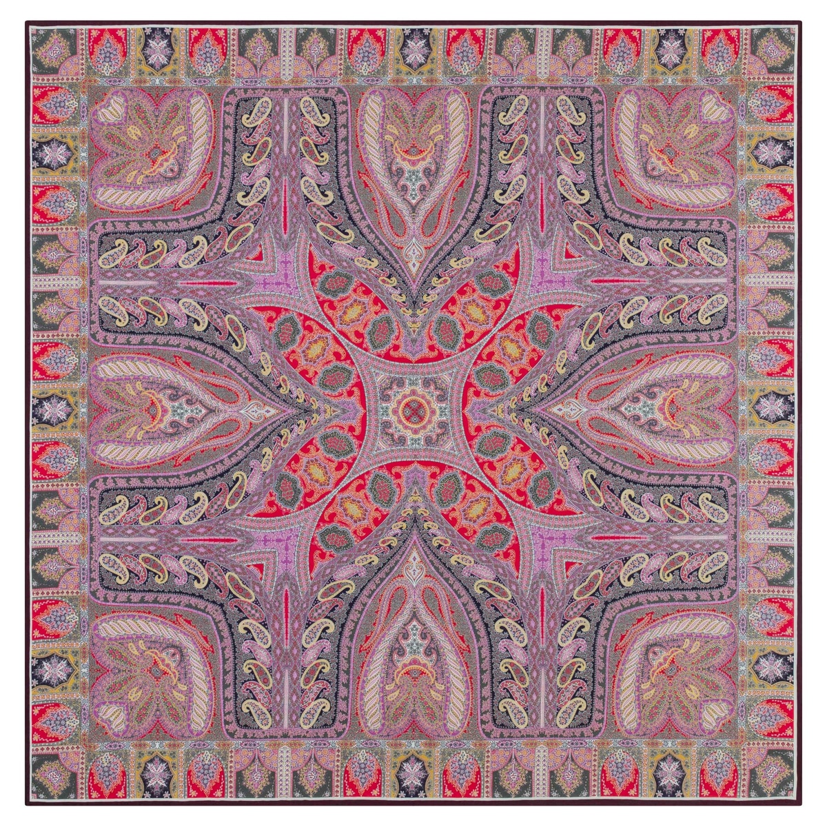 Winter Alhambra Paisley 140x140 - multi red