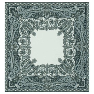 Enchanted Paisley 140x140 - multi green
