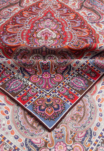 Paisley Glow 140x140 - multi red