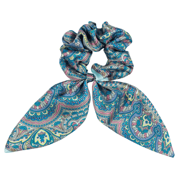 Scrunchie Young Paisley large - multi aqua