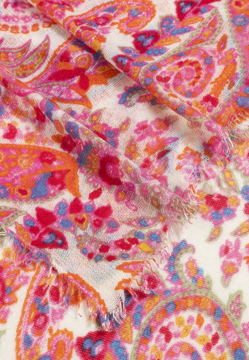 Paisley Cashmere 70x180 - multi pink