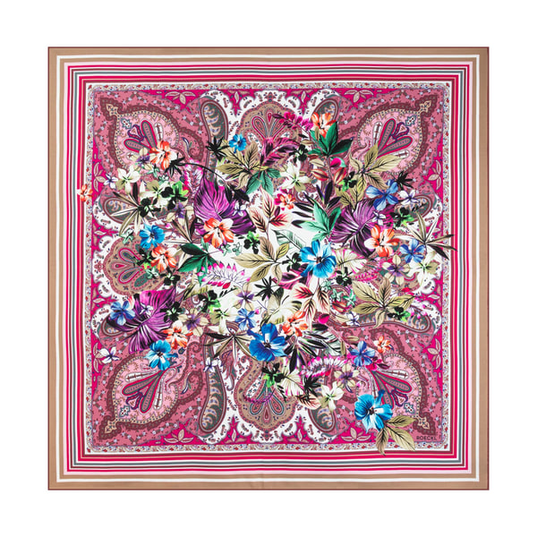 The Art of Flowers 90x90 - multi magenta