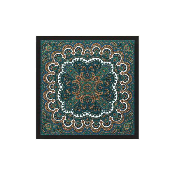 Young Paisley 53x53 - multi emerald