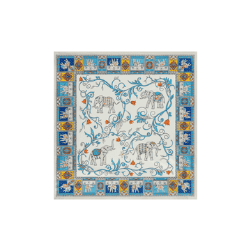 Lucky Elephant 53x53  - multi blue