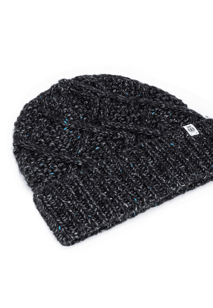 Winter Tweed Mütze - black