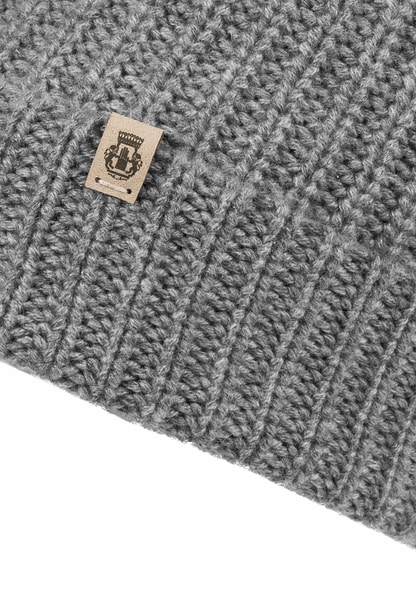 Pure Cashmere Umschlagmuetze - flanell