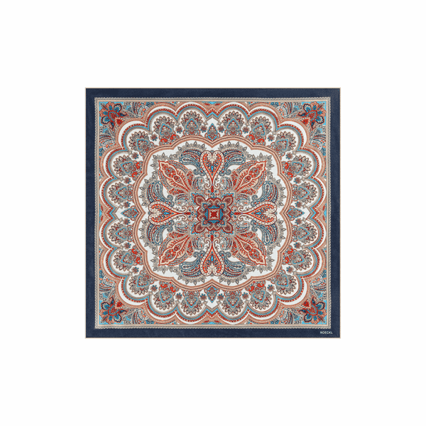 Fine Paisley 53x53 - navy