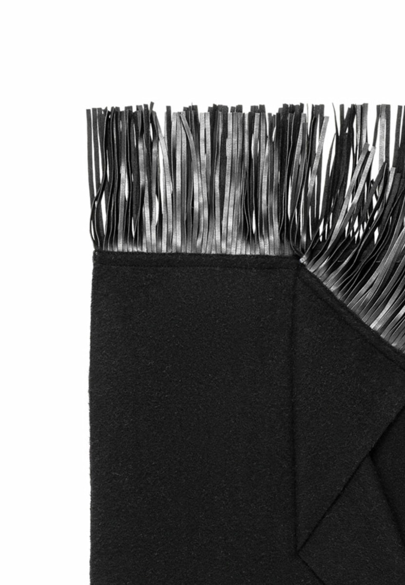 Wool Fringes 35x180 - black