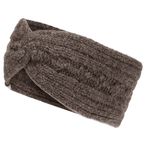 Cabled Charm Strirnband - coffee