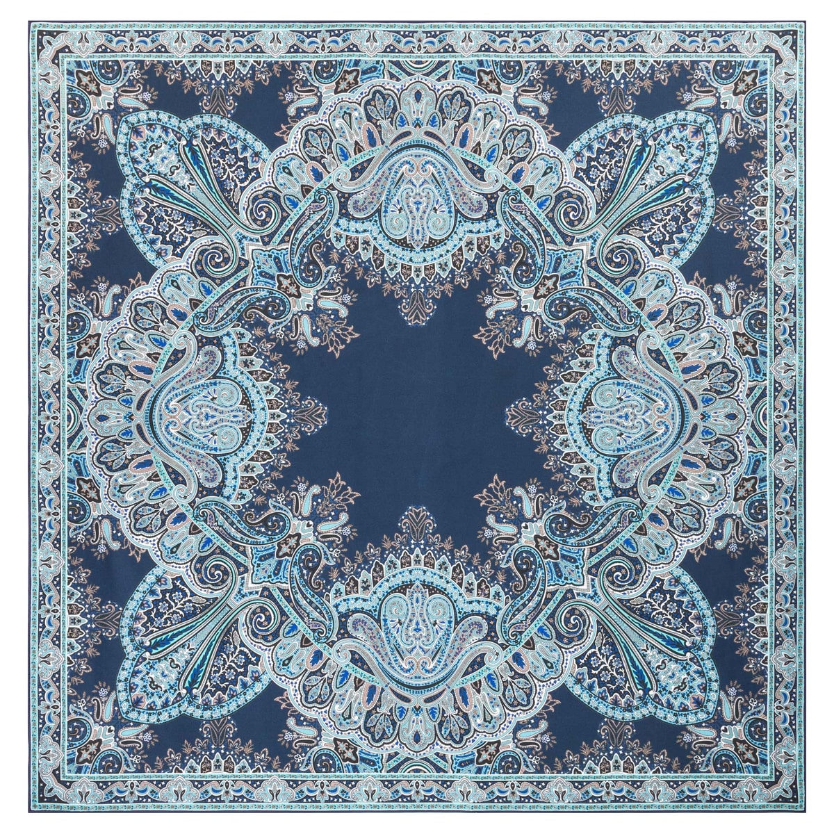 Paisley Reflection 90x90 - multi navy