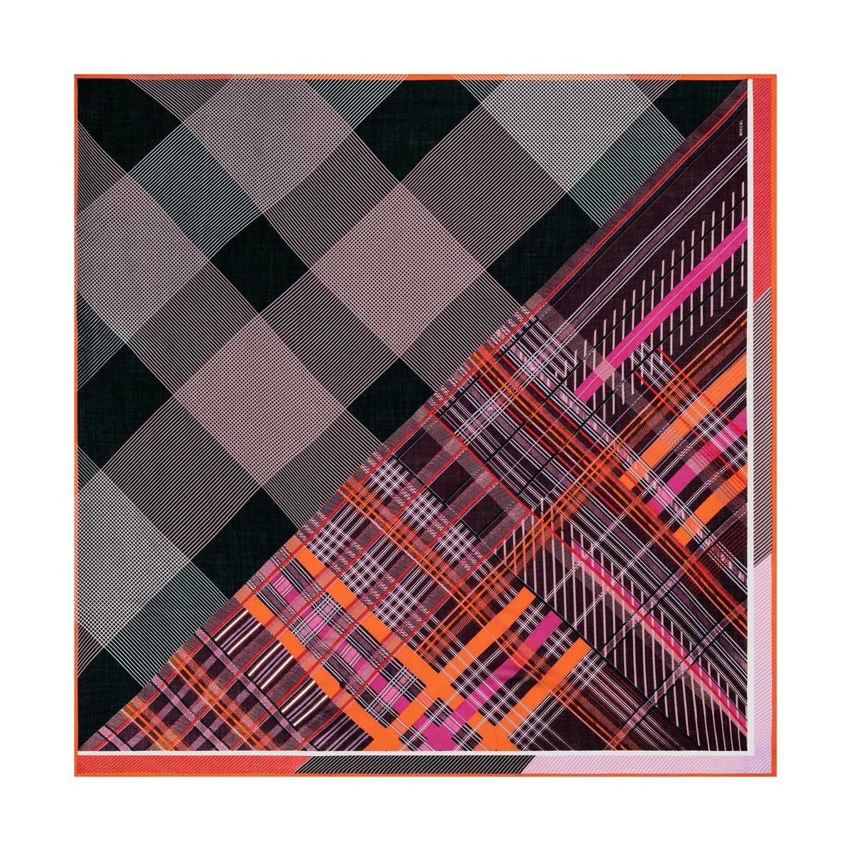 Playful Tartan 130x130 - black lights