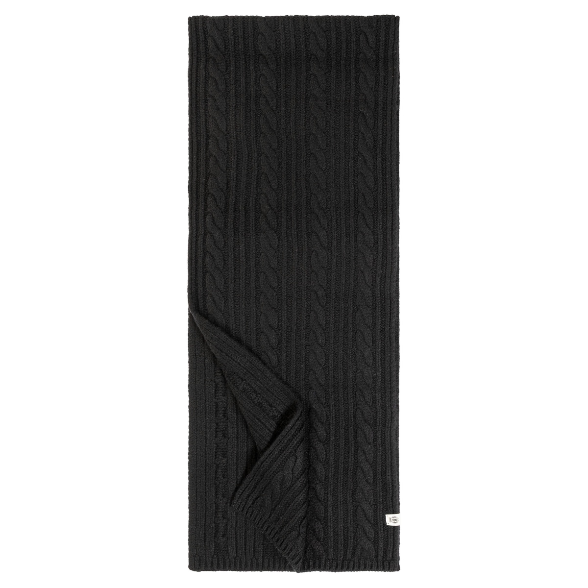 Cabled Charm Schal 30x180 - black