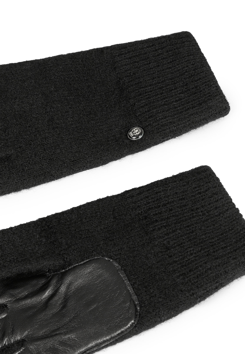Walkhandschuhe Lederinnenhand - black