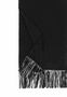 Wool Fringes 35x180 - black