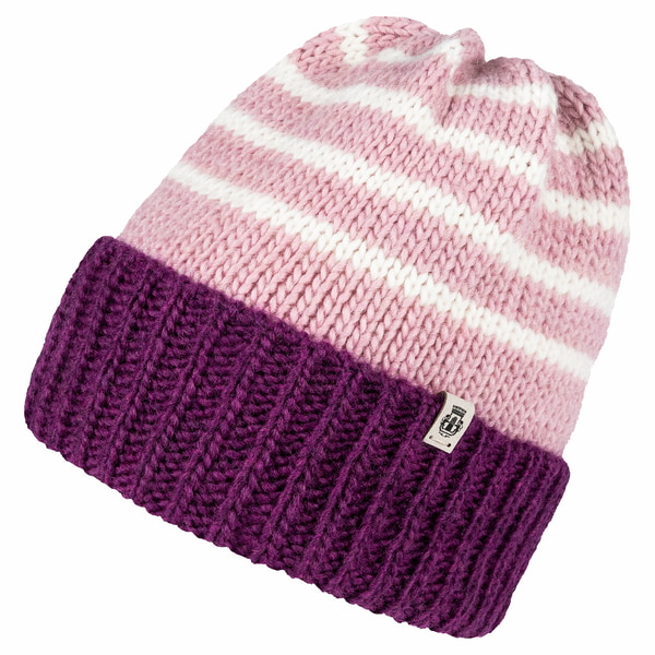 City Stripes Muetze Women - plum