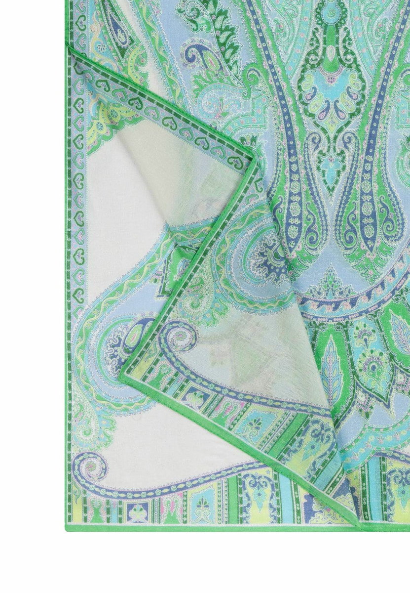 Shimmering Ornament 70x80 - multi green