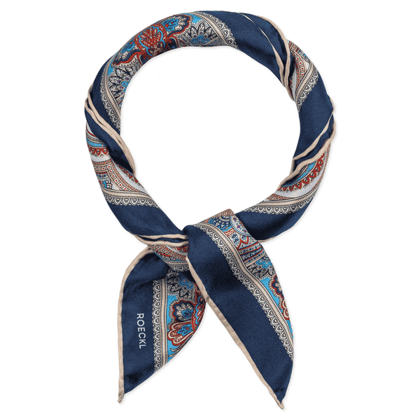 Fine Paisley 53x53  - navy