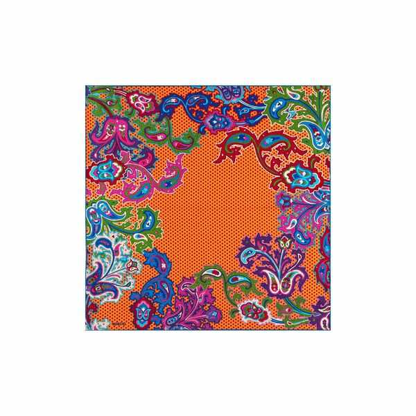 Paisley Illusion 53x53 - tangerine