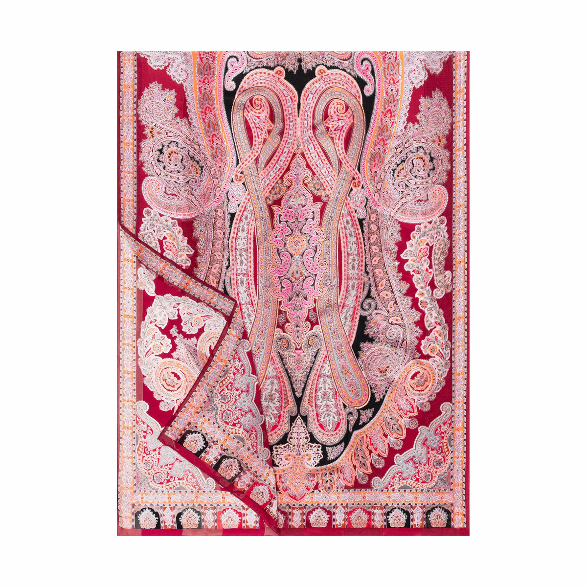 Glory Paisley 70x180 - multi red