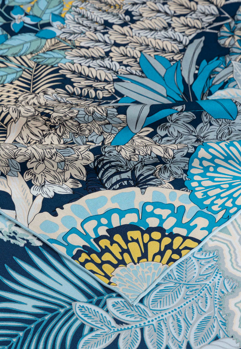 Leopard Camouflage 106x106 - multi blue