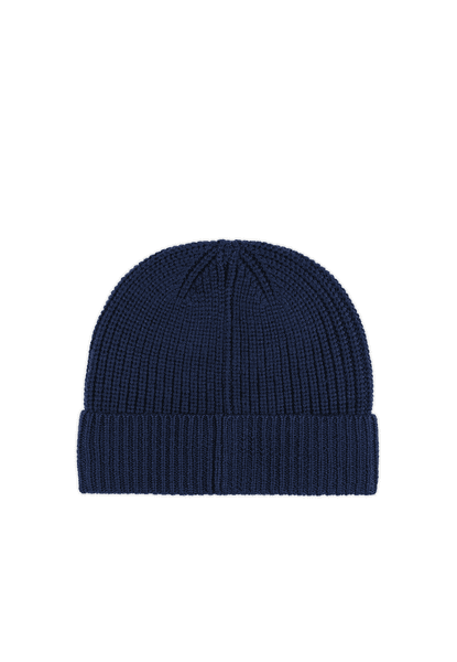 Pure Merino Umschlagmuetze - navy