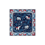 Lucky Elephant 53x53  - navy/red