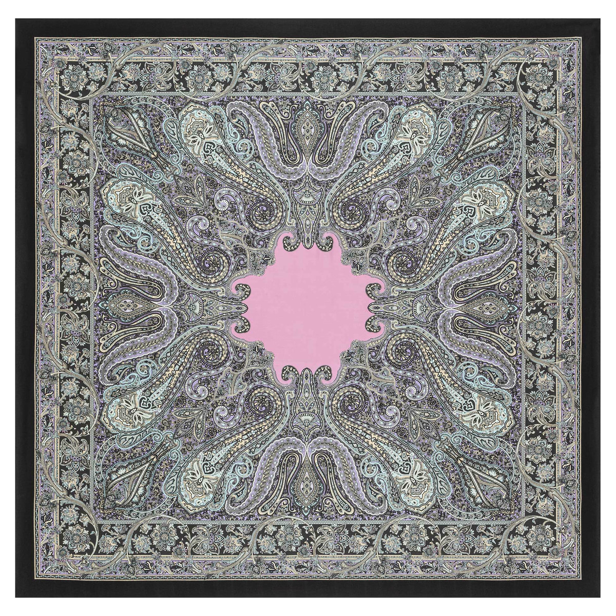 Paisley Fall 140x140 - multi black