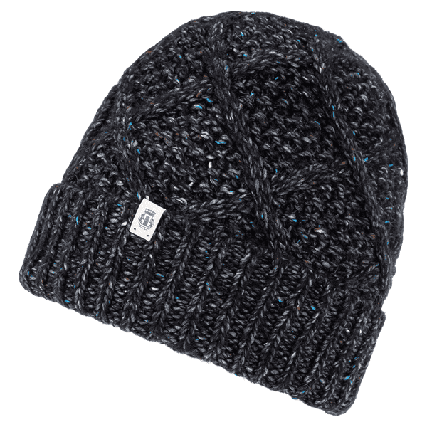 Winter Tweed Mütze - black