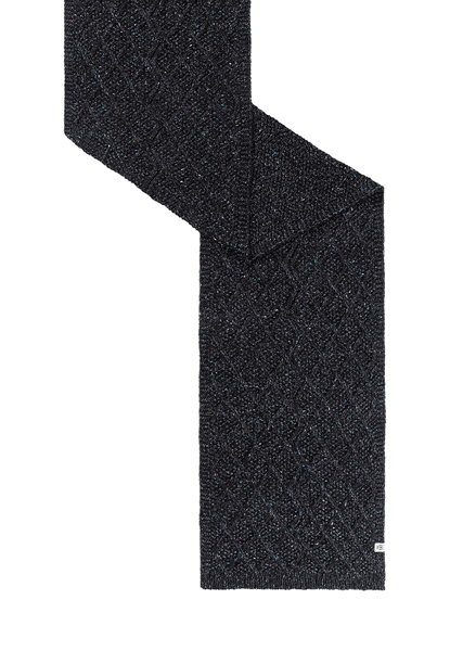 Winter Tweed Schal 35x180 - black