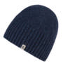Merino Tweed Mütze  - navy