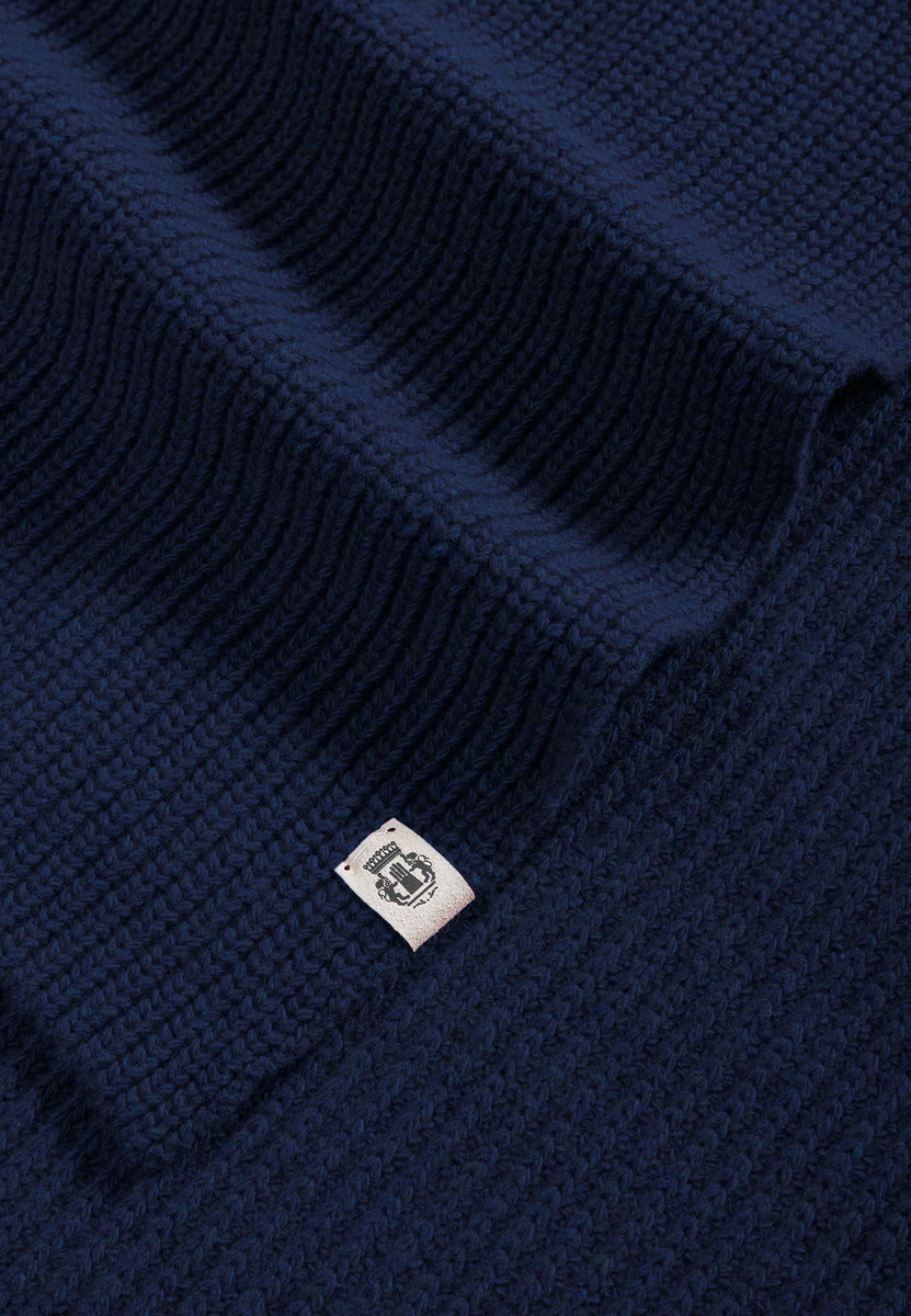Klassischer Strickschal  - navy
