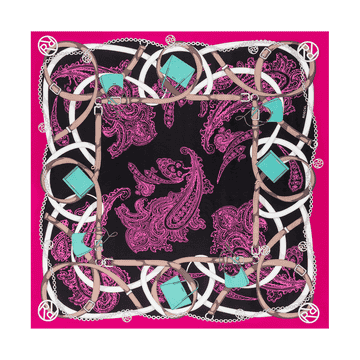 Noble Paisley 90x90 - multi berry