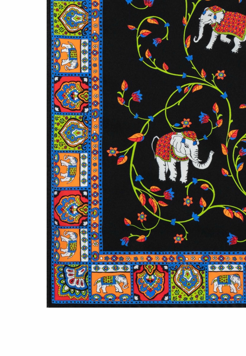 Elephant Garden 53x53 - multi black
