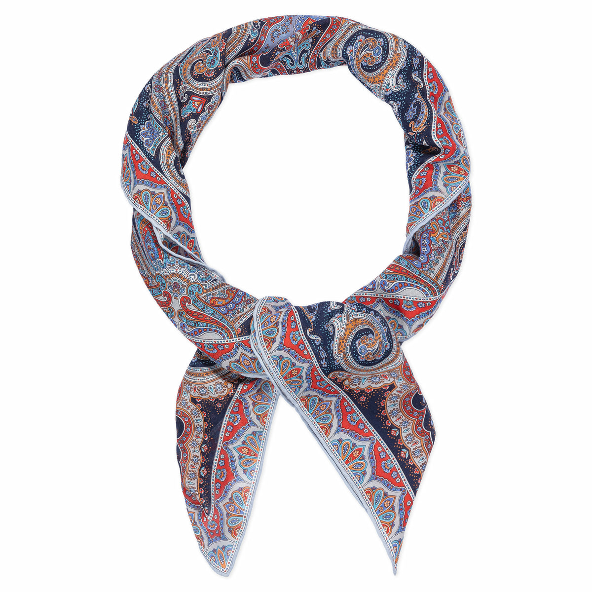 Enchanted Paisley 140x140  - multi navy