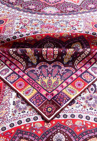 Small Circular Paisley 90x90 - multi wine