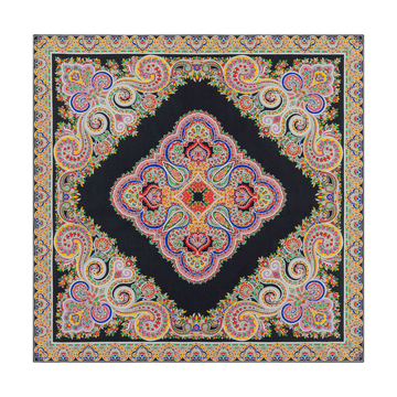 Square Garden Paisley 90x90 - multi black