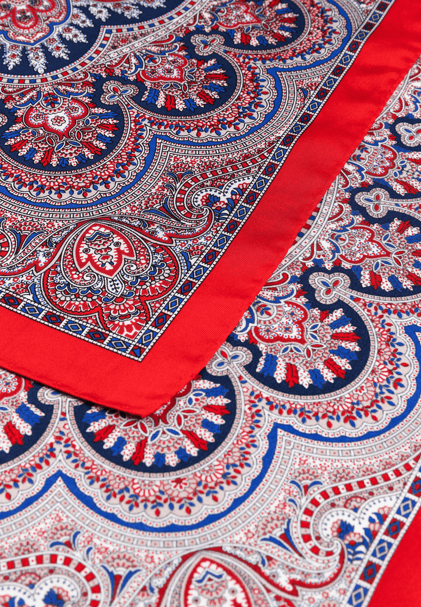 Young Paisley 53 x 53 - red/navy