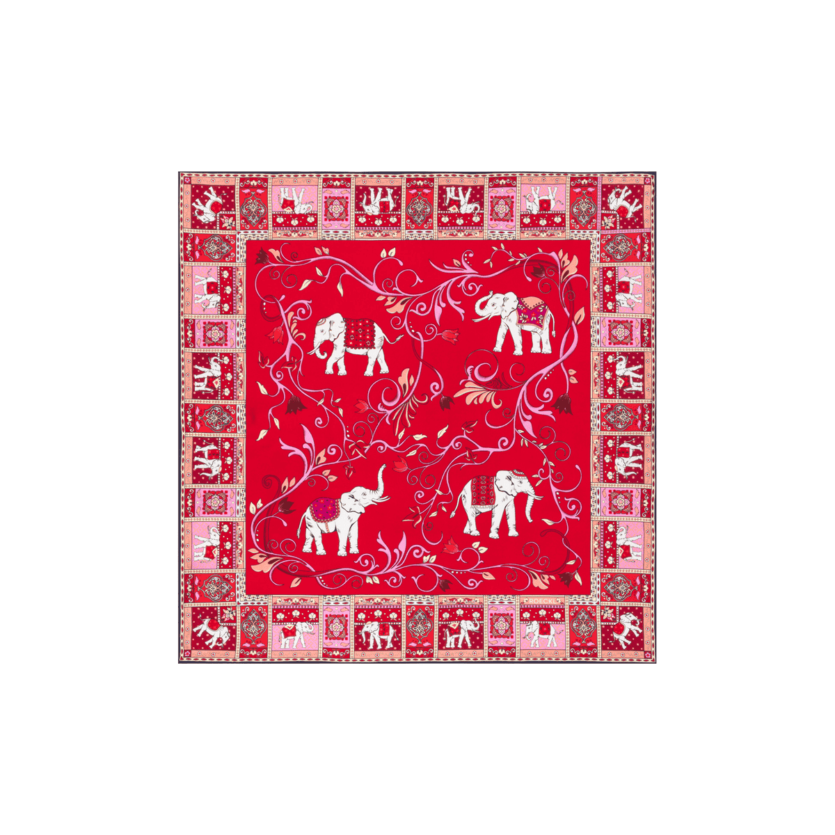 Lucky Elephant 53x53 - multi red