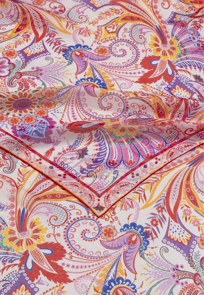 Floral Frame 100 x 100 - multi pink