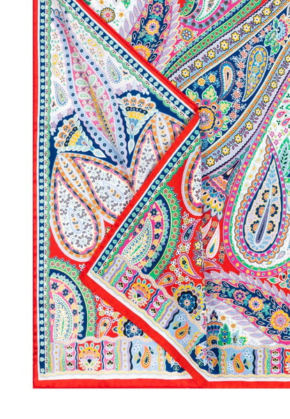 Paisley Festival 45x180 - multi red