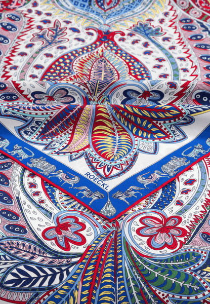 Vibrant Paisley 90x90  - multi blue