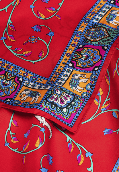 Elephant Garden 53x53 - multi red