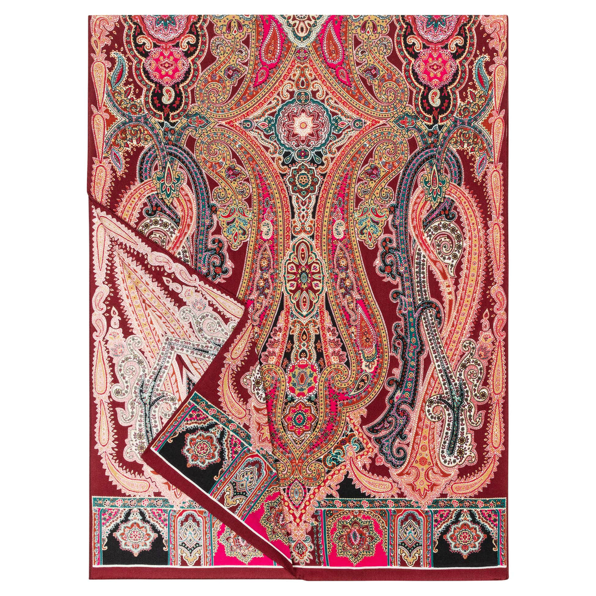 Harfen Paisley 70x170 - multi amarone