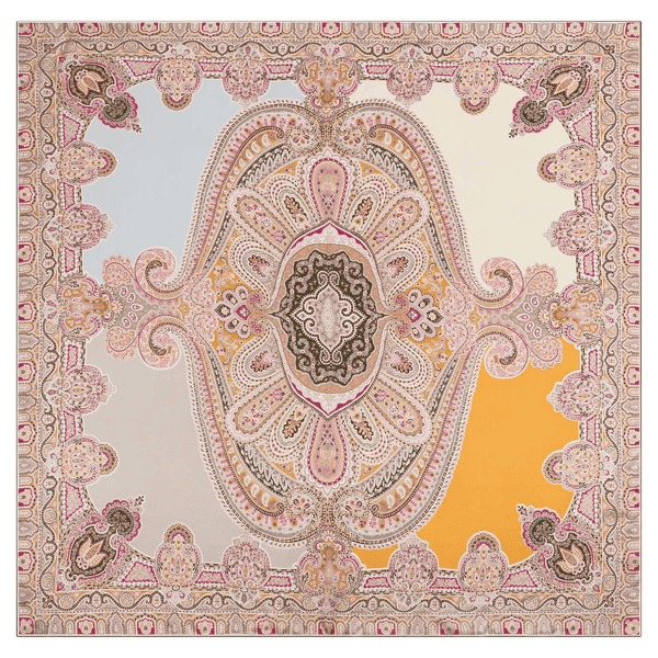 Colorblocking Ornament 140x140 - multi olive
