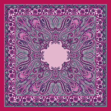 Paisley Fall 140x140 - multi berry