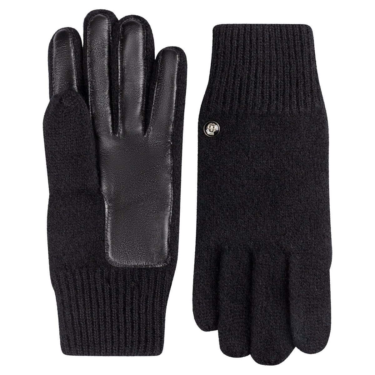 Walkhandschuhe Lederinnenhand - black
