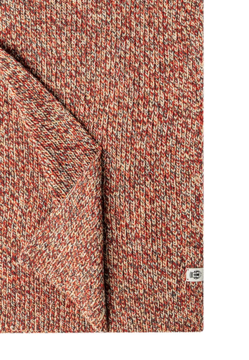 Mouliné Rib Schal 30x180 - multi red