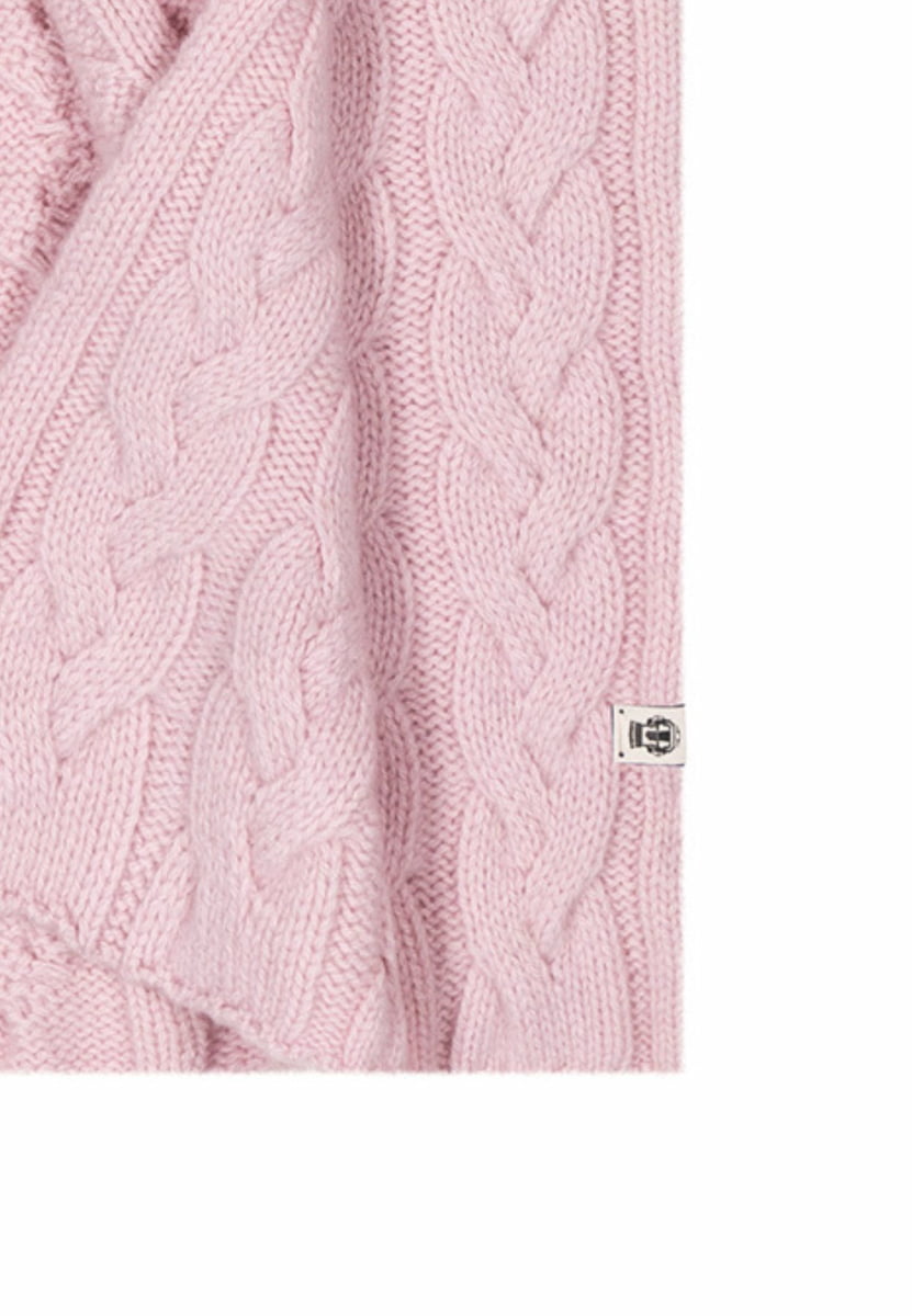 Braided Cashmere Schal 30x180 - blush