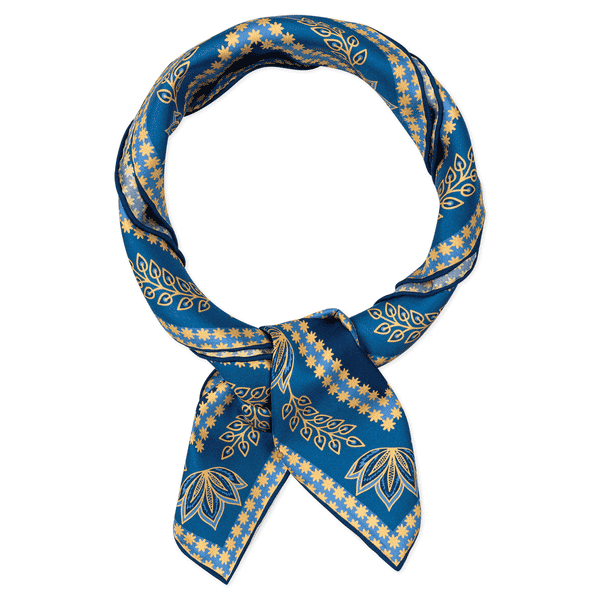 Blooming Mandala 64x64  - blue